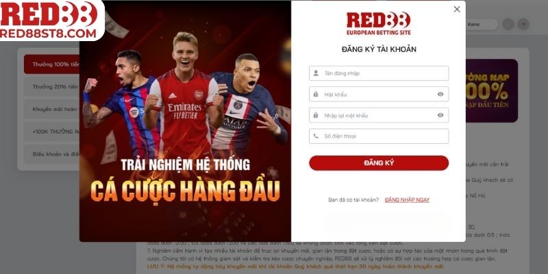 Chỉ dẫn cách tham gia nhận khuyến mãi nạp đầu tại RED88